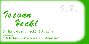 istvan heckl business card